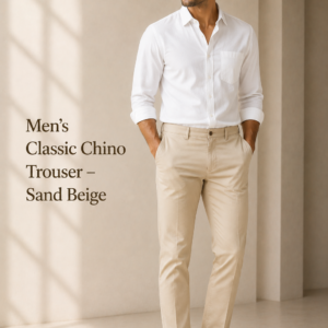 Men’s Classic Chino Trouser – Sand Beige