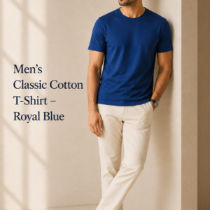 Men’s Classic Cotton T-Shirt – Royal Blue