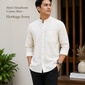 Men’s Handloom Cotton Shirt – Heritage Ivory