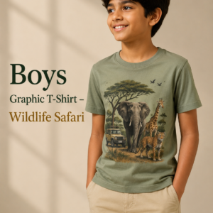 Boys Graphic T-Shirt – Wildlife Safari