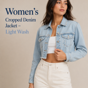 Women's Cropped Denim Jacket – Light Wash
